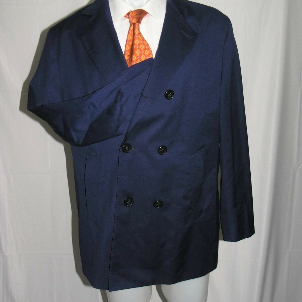 Montecore Lightweight Wool Solid Blue Double Brea… - image 4